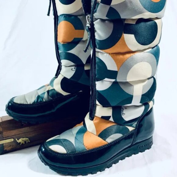 Coach Snow Boots – Navy Blue – Size 9 - Picture 1 of 1